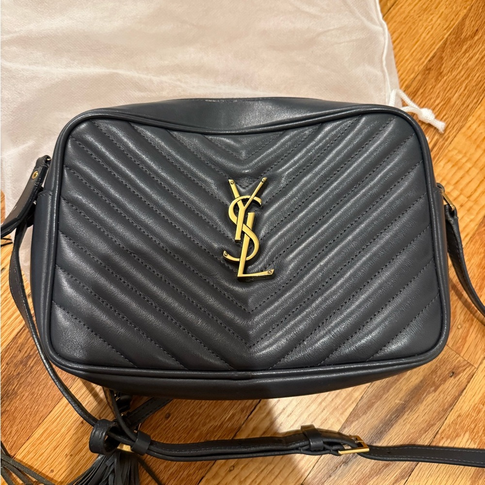 Yves Saint Laurent Gray Crossbody Camera Bag